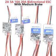 2A 5A 10A 20A 30A 40A bidirectional, with medium brake ESC 2S-4S battery, used for Rc model DIY boat