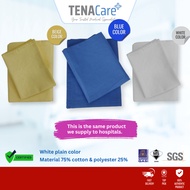 TENACARE Hospital Grade Bedsheet With Pillowcase / Cadar dan Sarung Bantal (White, Blue & Beige)