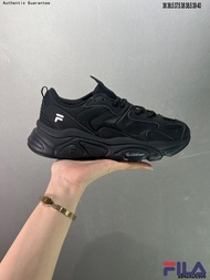 ฟิล่า FILA Fusion Low-Top Retro Athletic Sneakers Clunky Dad Shoes รองเท้าฟิตเนส รองเท้าฟุตบอล รองเท้าวิ่งเทรล รองเท้าผ้าใบสีดำ