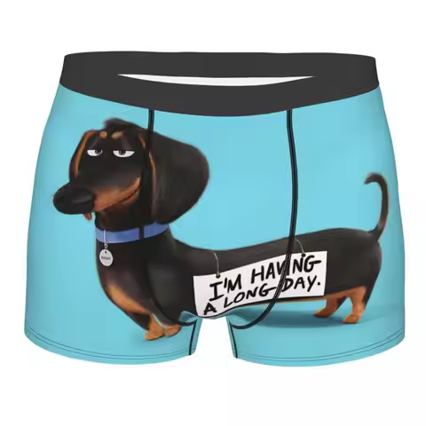 Dachshund Dog Boxers Shorts Men Sausage Wiener Badger Briefs Underwear Fashion Underpants