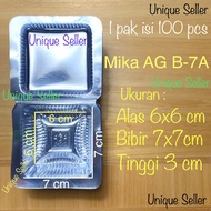 [Isi100] Mika AG 7A Thickness 7 A Size 7 cm Mika Tray Box Cake Putu Ayu Cake Talam Bread Pudding Jel