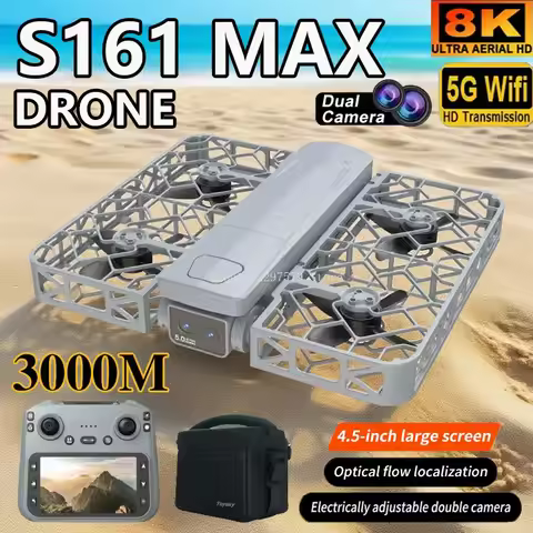 S161 Max Drone 8K HD Dual Camera 5G WiFi Optical Flow GPS Foldable Quadcopter Aerial Photography Dro