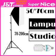 SN_ Studio 50x70cm Softbox Lighting Umbrella E27 Socket Light Lamp 3200K 5500K Studio Lighting Set