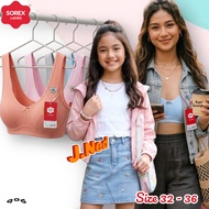 J906 (1 - 3 Pcs) Sorex Bra Teen Foam No Wire, Miniset Step 3 Cup A/B Size 32-36 Three Hooks