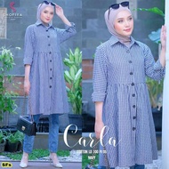 Tunik terbaru 2021 untuk lebaran // Tunik Carla motif kotak kecil // COD