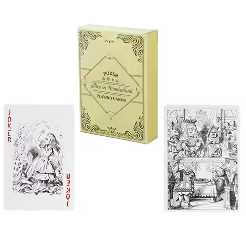 Vintage Classic Playing Cards Alice Cute Game Poker Cards Retro Poker Playing Cards for Entertainmen