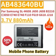 New Replacement Phone Battery 3.7V 880mAh AB483640BU for Samsung SL-M608 J600 J608 B3210 C3050 E740 