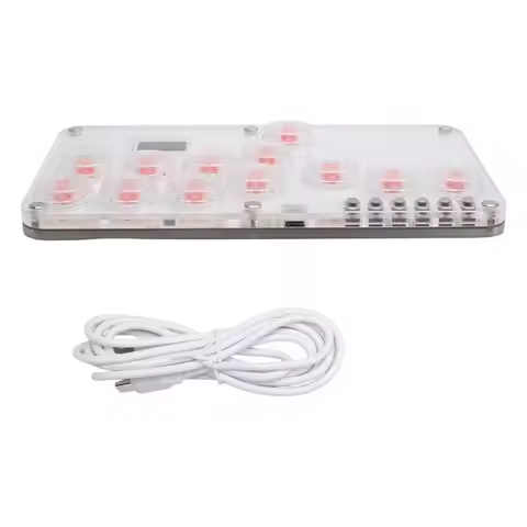 A77P- Fighting Stick Controller Colorful RGB Light Fighting Game Arcade Game Keyboard For PC PS3 PS4