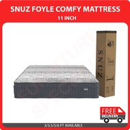 SNUZ FOYLE Latex Pocketed Spring Comfy Mattress 11 Inch (Single 3Ft / Super Single 3.5Ft / Queen 5Ft / King 6Ft)