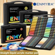 ENMY 1/24/80 Colors Direct Liquid Acrylic Soft Tip Blendable Non-Transparent Art Markers School Supp