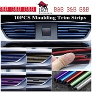 10Pcs Car Auto Aircond Air Outlet Vent Interior Decorative Stickers Decals Strip car accessories