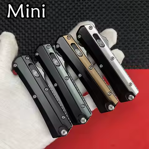 Glykon Knife Micro OTF Tech Knives M390 Blade EDC Self l Pocketknives Zinc Aluminum Alloy Handle Top