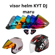 KYT DJ maru iridium flat venom open helmet visor + ratchet mount