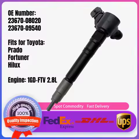 23670-08020 23670-09540 Common Rail Fuel Injector Assembly for Toyota Hilux Fortuner Innova 2.8L 1GD
