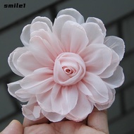 SMILE 5pcs Silk Roses Flower Head, 10.5CM Organza Artificial Roses Flower, Fashion Handmade High Qua