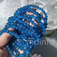 Natural Blue Apatite Crystal Bracelet Blue Apatite Blue Apatite Hand Beads High Goods Blue Apatite S