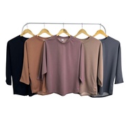 Amiably AURORA BATWING BLOUSE Strachable Ironless Cooling effect Clothing Shirts Wanita Baju