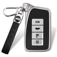 QBUC for Lexus Key Fob Cover, Key Fob Case with Keychain for Lexus 2013-2021 ES IS GS NX LS RX RC GX