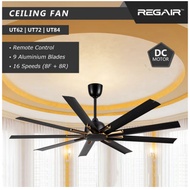 REGAIR UT84 CEILING FAN 84",9BLADES,DC MOTOR,BLACK