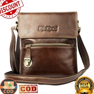 Tas selempang kulit TKC-22 kickers - TAS Pria KICKERS Cokelat
