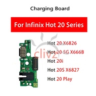 Charging Board For Infinix Hot 20 20i 20S 20 Play 20 5G X6826 X6827 X666B charge Replacement