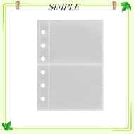 SIMPLESHOP Photocard Binder Sheets, A7 Transparent Multiple Pockets Sleeve, PP Acid Free Kpop Photoc