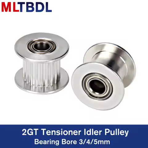 GT2 Idler Pulley 20Teeth 16tooth synchronous Wheel Bore3/4/5mm with Bearing 2GT Timing belt Width 6/
