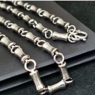 6mm Thickness Stainless Steel With 12mm Short Tubes Link Chain Amulet Necklace L75cm.