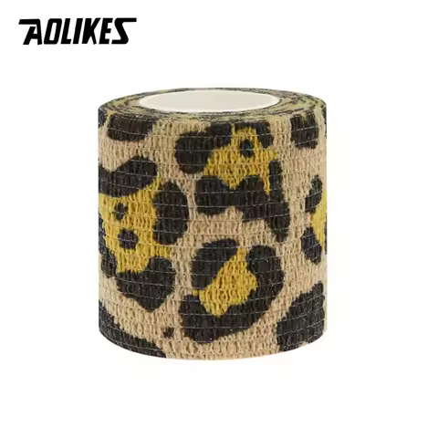 AOLIKES 4.5m Self Adhesive Wrap Tape Medical Therapy Elastic Bandage Knee Protector Colorful Printed