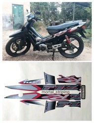 STIKER STICKER STRIPING LIST BODY MOTOR F1ZR FIZ R 2001 2002 HITAM ABU MERAH