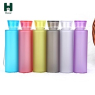 Homyl Flat Water Bottle, Water and   Plastic Bottle, Portable Drinks Beverage Drinking Bottle, 400ml