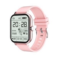 包送貨 -GT20 1.69寸TFT屏 IP67防水 智能手錶，支持音樂控制/藍牙通話/心率監測/血壓監測，款式:硅膠錶帶（粉色）