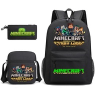 beg sekolah lelaki bag sekolah budak lelaki beg sekolah 2024 Popular Games Minecraft Creeper Backpac
