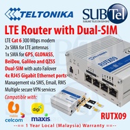 Teltonika RUTX09 LTE 4G Cat6 Router with Dual SIM Modem GPS 4 gigabit ports and IPsec VPN 3G Industr
