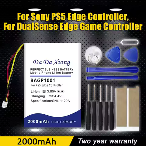 Perfine BAGP1001 DualSense Edge Controller Battery for SONY PS5 Edge; Playstation 5 Edge Batteries N