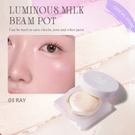 ลูมินัส มิลค์ บีม พอท 03 เรย์ เนื้อครีมนุ่มละมุน ให้ความชุ่มชื่นเนียนนุ่ม ไม่ตกร่อง ให้สีสันสวยสม่ำเ