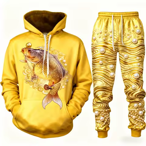 Popular Bass Fishing 3D Print Unisex Hoodie Pants Suit Men Long Sleeve Tracksuit Outfit Casual Outdo