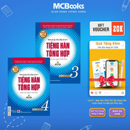 Sách - Combo Sách bài học Tiếng Hàn Tổng Hợp Dành cho Người Việt Nam Trung cấp 3 và 4 ( bản màu ) -