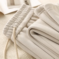 Dreamy Milk Tea Gray High-Waist Banana Pants - Soft Sweatpant Material for Autumn/Winter