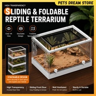 Foldable Reptile Terrarium Clear Foldable pet cage Stackable Reptile Enclosure Leopard Gecko Tank be