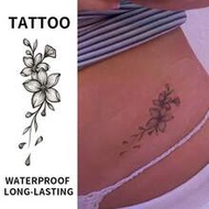 Floral Tattoo Stickers - Sexy Women's Body Art --, Realistic Flower Design, Waterproof Tattoo - Last