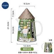 สแกนดิเนเวียน Arabia Moomin เซรามิคน้ําน่ารัก การ์ตูน หม้อน้ําพอร์ซเลน Iittala นมหม้อสําหรับ Home Di