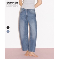 Comcoca | [Summer Denim] Curved Baggy Jeans with Breathable Material
