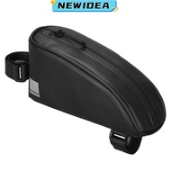NEWIDEA Bike Frame Bag, Waterproof Reflective Bike Top Tube Bag, Portable Triangle 600D Polyester 0.