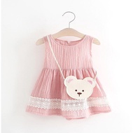Baby Clothing Baby Girl Dress Toddler Kids Girl Bear Princess Dress (0-3 Year)
