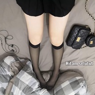 IVLOVE - Kaos Kaki Stocking Selutut Tipis Kaos Kaki Stoking SPG Transparan Jempol Selutut Kaos K
