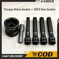 Torque Drive Socket 39x41mm And 3 Inches Extension Set 1/2" Drive Deep Impact Socket Set