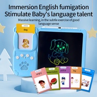 Talking Flash Cards LCD Writing Tablet Board Pad Toy Learning Education Preschool Montessori Speech 