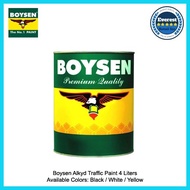 ♕ ◹ Boysen Alkyd Traffic Paint 4 Liters - Available Colors: Black / White / Yellow