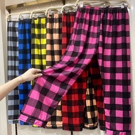 Checkered Cotton Pajama Pants For Women SleepWear